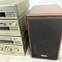 [R0935］中古現状品 ジャンク ONKYO (オンキョー) オーディオコンポセット 5点 アンプ CDプレーヤー MDデッキ チューナー ペアスピーカー_画像2