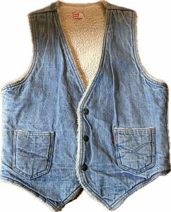 70s ボタン裏52 USA製 Levi's 60605 0213 リーバイス デニム ベスト ジレ ジャケットVintage ヴィンテージ アメリカ古着