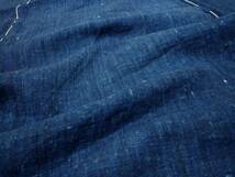 【古古布】手織り藍染木綿布団地5幅　継ぎ接ぎ　風合い良し　明治期？_画像7