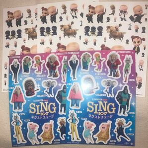 Sing、BOSSBABY ステッカー5枚