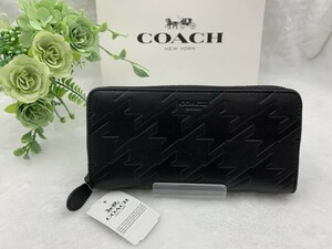 コーチ COACH 長財布 財布 メンズ プレゼント 贈り物 ギフト ブラック 黒 シンプル ロング ジップ ラウンドファスナー 新品 F74881 C178