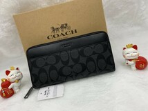 コーチ COACH 長財布 財布 プレゼント 贈り物 シグネチャー ロング ジップ 新品 未使用 アコーディオン メンズ ファッション F58112 C292_画像2