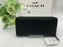 コーチ COACH 長財布 財布 メンズ ブラック 黒 プレゼント ギフトロング ジップ ブランド 大容量 誕生日 新品 未使用 ファッショ A191_画像3