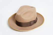 美品 USA製 SHANNON PHILLIPS COLLECTION ウール ブリム フェドラ ハット 帽子 ベージュ201O_画像1