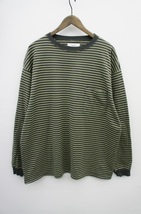 美品23SS marka マーカ BORDER TEE L/S - 30/2 ボーダー 長袖 Tシャツ M23A-15CS01C 緑228O■K2_画像1