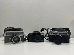 【K】レトロ カメラ ３台まとめ MINOLTA HI-MATIC Canon Autoboy S ヤシカ エレクトロ35 【K】0214-313(8)