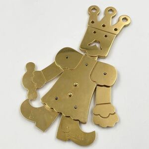 1円●美品 希少● Pomellato ポメラート 王様 キング モチーフ ゴールド チャーム ペンダント アクセサリー 小物 レディース メンズ 