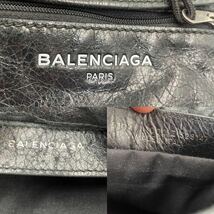 1円●美品●BALENCIAGA バレンシアガ エクスプローラー ショルダーバッグ ポーチ ストラップ サコッシュ　レザー ロゴ ブラック 黒 メンズ_画像8