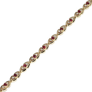  bracele K18YG ruby 1.57ct diamond 0.62ct_