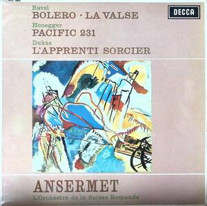 【優秀録音盤】アンセルメ指揮スイスロマンドO ラヴェル ボレロ ラ・ヴァルツ他 英Decca Wide-Band溝付ラベル盤 SXL6065(2E/2E)