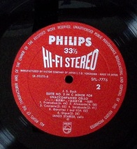 シュタルケル バッハ 無伴奏チェロ組曲(Starker Bach Cello Suite) No.2 & No.5 日Philips Hi-Fi Stereo Label盤SFL-7776(=SR90370)_画像4