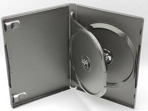 DVDケース フリップタイプ2枚収納 M-lockトールケース ブラック 100個セット