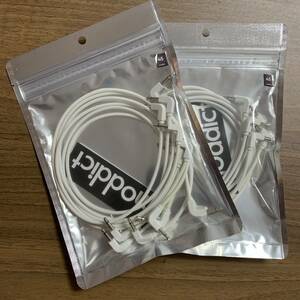 L Slim Patch Cable White - Moddict パッチケーブル モジュラーシンセ ユーロラック