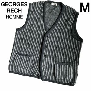 【GEORGES RECH HOMME】ジョルジュレッシュ オム★メンズ★ニット ベスト★Mサイズ★グレー★ウール混★おしゃれ