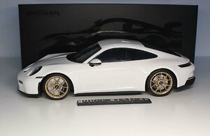 ▲最後1台！白！Resin Model！限定品！PMA 1/18 ポルシェ Porsche 911（992） GT3 TOURING 新品 Minichamps