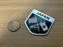 ★送料無料★ 新品 ２枚 まとめて 約5×5cm 国旗 Japan 日本 日の丸 日章 エンブレム ステッカー シール 暴走族 旧車會 旧車 デコトラ 右翼_画像2