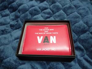VAN JAC 　店舗限定70年代VANロゴ2つ折りウォレット　レッド　新品未使用　　　　　アイビー　トラディショナル