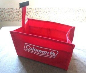 新品 未使用 未開封 非売品 コールマン Coleman キャンバスボックス 整理箱 赤