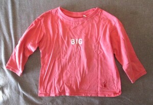 ピンク Tシャツ 長袖 100サイズ 綿100％ キッズ 子供服 