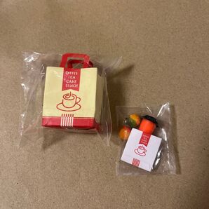 紙袋付き!カフェのテイクアウトセットマスコット2 ボールドーナツのセット