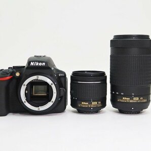 ◇美品【Nikon ニコン】D5600 ダブルズームキット 予備バッテリー付き デジタル一眼カメラの画像1