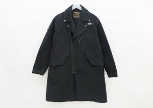 ◇【HYSTERIC GLAMOUR ヒステリックグラマー】ライダース ロングコート ブラック S