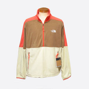 ★日本未発売★The North Face/ノースフェイス★TNF Polartec100 1/4 Zip/ポーラテック100 1/4ジップ (Gravel/Utility Brown/Orange/XL)