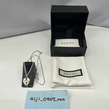 S2/【中古品】GUCCI ノット ハートネックレス Ag925 ネックレス 保存袋 箱付き重量約10.9g グッチ アクセサリー ペンダント シルバー SV925_画像1