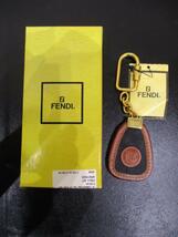 【１円スタート】雑貨★FENDI フェンディ キーホルダー キーリング バッグ チャーム レザー_画像1