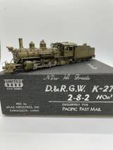 HOn3 UNITED MODELS PFM D&RGW K27 2-8-2 NEW HI GRADE MADE IN JAPAN_画像1