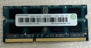 【送料無料】DDR3 ノートパソコン用メモリ　2GB 1.5V