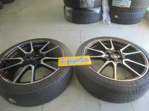 アクアGs純正17インチ2本　G’ｓ　ジーズ　NHP10　195/45R17　4H100　6.5J＋41　補修　スペア　越谷