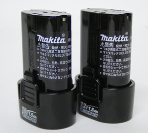 ■makita マキタ 純正リチウムイオン電池 バッテリー BL0715 2個セット 7.2V 1.5Ah 未使用品 TD022D等用