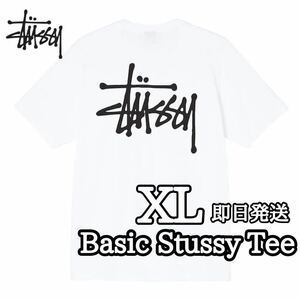 stussy ステューシー メンズ レディース Tシャツ 半袖 ベーシック 白 XL