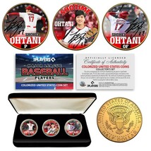 大谷翔平 本物米ドル 1/2ドルコインSHOHEI OHTANI MLB 公式商品 24Kメッキ Half Dollar 3コイン ケース付き エンジェルス 　ドジャース_画像1