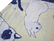 ■高級綿100％■黒白猫とストライプのモダン浴衣■ネコ柄 呉服店購入_画像5