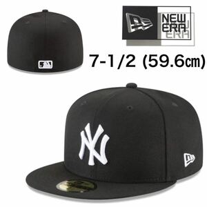 ☆正規品新品☆NEWERA 59FIFTY 7-1/2 ニューエラ キャップ 帽子 ニューヨーク・ヤンキース 13562242 ブラック 59.6cm ユニセックス