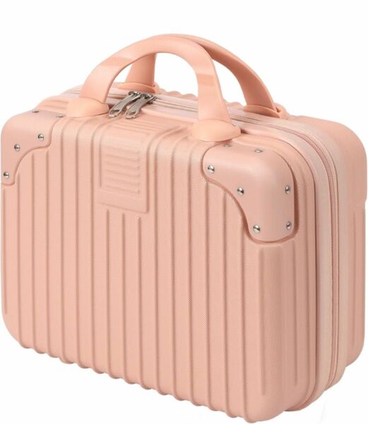ミニスーツケース 化粧箱 スーツケース ハンドバッグ 機内持込 携帯 小格納 超軽量 耐久性 (ピンク 30.5×23×15cm)