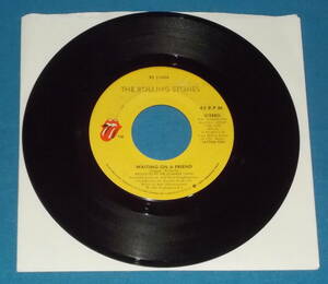 ☆7inch EP★US盤●THE ROLLING STONES/ザ・ローリング・ストーンズ「Waiting On A Friend/友を待つ」80s名曲!●