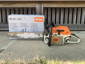 2017年 Stihl スチール MS261 エンジン チェンソー チェーンソー プロ機 45cmバー 造園 土木 里山整備 薪割り