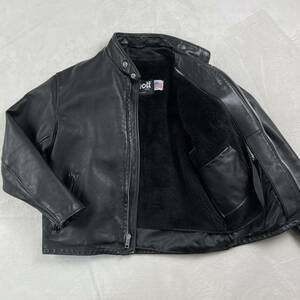 美品◎超希少44!! ショット 641 シングル ライダースジャケット 44 XXL レザージャケット 本革 ブラック 黒 ライナー付き USA製