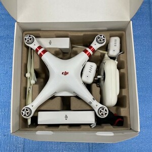 ◆1円スタート◆ジャンク◆ DJI ファントム 3 ドローン 空撮 ※バッテリー劣化 本体動作未確認 現状品 コントローラー通電OK mc01062177