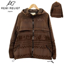 【B2853】【定価41,700円】REMI RELIEF レミレリーフ 60/40クロスマウンテンパーカー ジャケット ネイティブ柄 サイズM_画像1