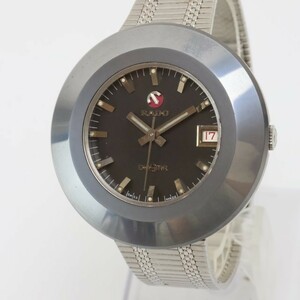 2402-544 ラドー オートマチック 腕時計 RADO ダイヤスター 日付 超硬ベゼル 黒文字盤 スクリューバック