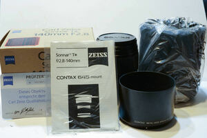 contax645 Sonnar T* 140mm F2.8 元箱、フード、ケース付　美品