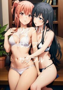 ポスター　イラスト　高品質　高繊細　由比ヶ浜結衣＆雪ノ下雪乃①