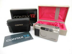 【CONTAX/コンタックス】丑⑤69//箱付/ケース付 CONTAX T2 Sonnar 2.8/38T＊ 防湿保管品