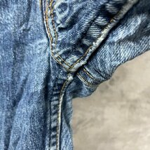 Levi's501R ブルー ボタンフライ デニムジーンズパンツ W36L36 実寸W35in 赤タブ 005010101 USA 海外輸入 古着 LK10655_画像6