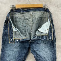 Levi's501R ブルー ボタンフライ デニムジーンズパンツ W33L32 実寸W32in 赤タブ 005010125 USA 海外輸入 古着 LK10676_画像7