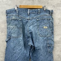 Wrangler ブルー デニム ジップフライ カーペンター ペインターパンツ 38×30 実寸W38in 94LS0DV USA 海外輸入 古着 WK10096_画像4